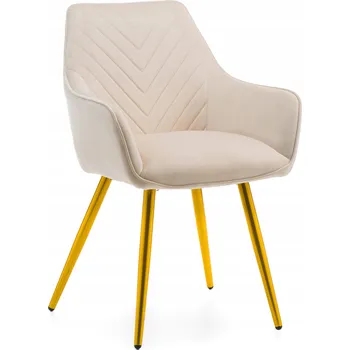 ČALOUNĚNÁ ŽIDLE PROŠÍVANÁ DO OBÝVACÍHO POKOJE JÍDELNY VELUROVÁ BÉŽOVÁ VASTO