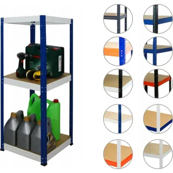 Dílenský regál Kovový regál skladový garážový HELIOS HNW 90x30x30 3 police