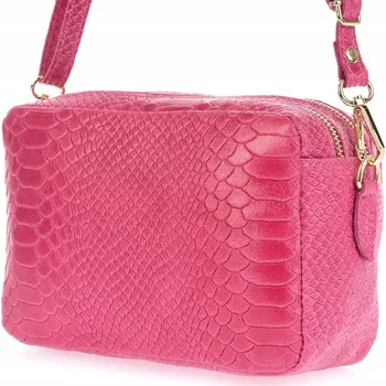 Kabelka Beltimore kabelka přes rameno z pravé kůže růžová
