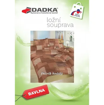 Povlečení Povlečení bavlna Patrik hnědý 200x200, 2x70x90 cm