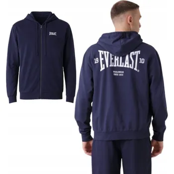 Pánská mikina Pánská mikina sportovní mikina na zip EVERLAST vel. L, tmavě modrá