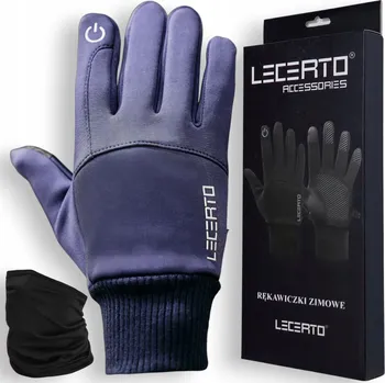 Rukavice ZIMNÍ ZATEPLENÉ DOTYKOVÉ RUKAVICE VODĚODOLNÉ VĚTRUODOLNÉ LECERTO