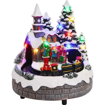 Bytová dekorace vidaXL Vánoční dekorace na stůl Vícebarevný 16 x 16 x 19 cm Pryskyřice [4017039]