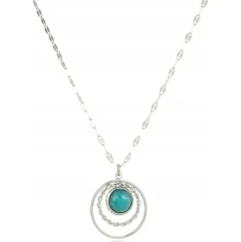 Náhrdelník Náhrdelník Ethnic - Stříbrná/Tyrkysová KP-21687