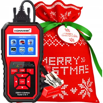 Autodiagnostika Diagnostický tester Konnwei s funkcí OBD2 a testem akumulátorů 6-18V