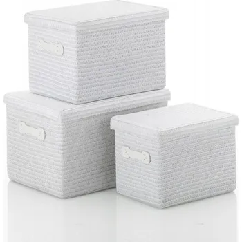 Úložný box Krabice s víkem bílá