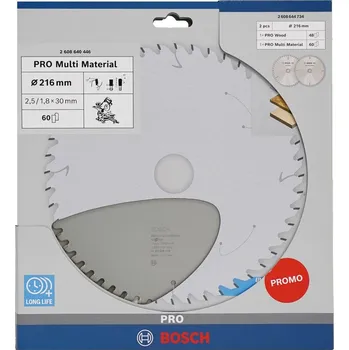 Příslušenství k nářadí Bosch Professional Sada pilových kotoučů Pro Multi Material, průměr kotouče: 216 mm 2608644734