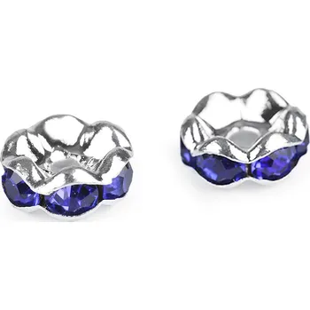 Šatonová rondelka Ø8 mm, střední, 5 saphire