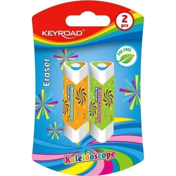 Ořezávátko Keyroad Pryž Kaleidoscope trojúhelník 2 ks