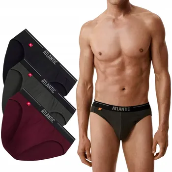 Slipy 3-pack pánské sportovní slipy slipy Atlantic XL