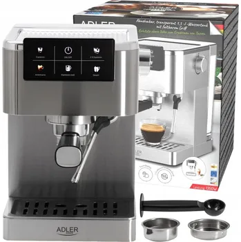 Kávovar Pákový tlakový kávovar Adler AD4390 3100 W stříbrný