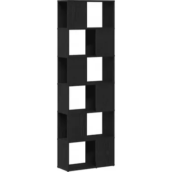 Knihovna VidaXL Regál na knihy / dělicí stěna, černý dub, 60x24x186 cm