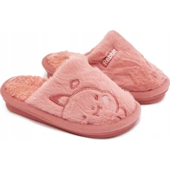 Dámské pantofle PAPUČE FUTRÁLKOVÉ PAPUČE TEPLÉ POHODLNÉ RŮŽOVÉ VEL. 33