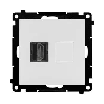 Elektrická zásuvka Zásuvka HDMI 1 násobná, Simon 55 TGHDMI.01/114, šedá světlá