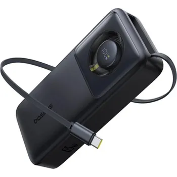 Powerbanka Baseus Powerbanka Qpow2 20000mAh 65W s kabelem USB-C černá