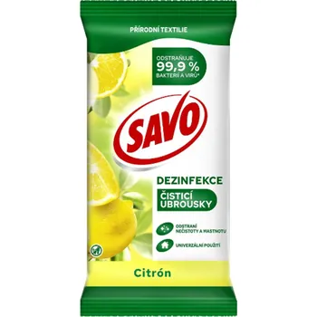 Dezinfekce Antibakteriální ubrousky Savo