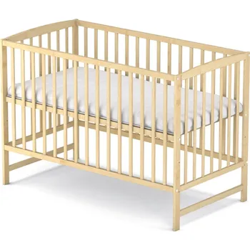 Dětská postýlka Postýlka pro miminko ANNA 120x60cm se spouštěcím bokem - přírodní