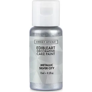 Metalická barva tekutá 15ml Silver City - Sweet Sticks