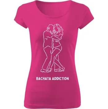 Tričko s potiskem Bachata Close Position dámské tričko růžové dámské
