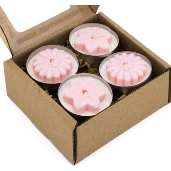 Svíčka Sójová svíčka tealight Kytice květů Miodowa Mydlarnia 4 ks