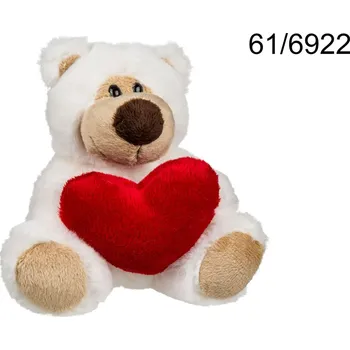 plyšák MEDVÍDEK SE SRDÍČKEM 15 CM PLYŠÁK PLYŠOVÝ