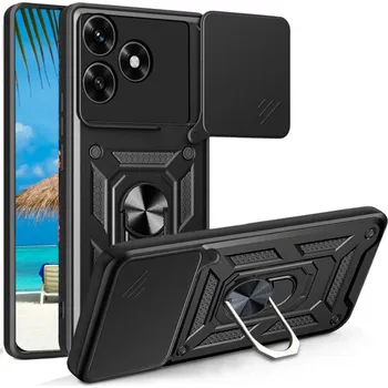 Pouzdro na mobilní telefon POUZDRO PANCERNE SLIDE RING ZÁCLONA NA FOTOAPARÁT PRO HONOR X5C PLUS