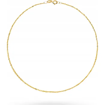 Náramek ZLATÝ NÁRAMEK Dámský Na Nohu ryzost 585 Klasický Vzor Singapur 14k