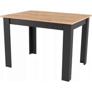 Jídelní stůl Kuchyňský stůl FUBRO obdélníkový černý, dub craft 80 x 120 x 75 cm