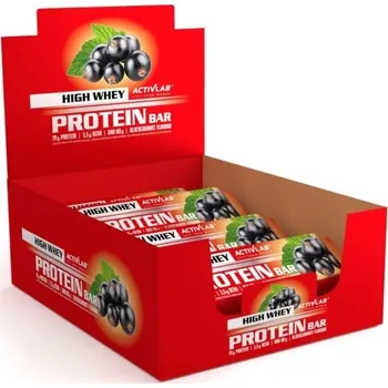 High Whey Protein Bar - ActivLab Příchuť: černý rybíz, Balení (g): 24 x 80 g