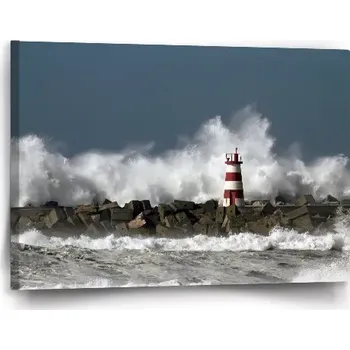 Obraz Sablio Obraz Maják ve vlnách - 60x40 cm