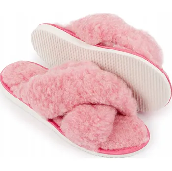 Dámská obuv Dámské vlněné Sandále Premium Home Pantofle -Flops Teplé nadýchané pantofle vel. 39
