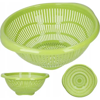 Cedník a síto KUCHYŇSKÉ SÍTKO / CEDNÍK S PLASTOVÝMI UCHYTY, PRŮMĚR 29 CM, ZELENÉ - NA ZELENINY