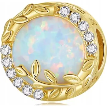 Přívěsek 3 vrstvy zlata Přívěsek PREMIUM charms zlato beads zlatý opál stříbro 925