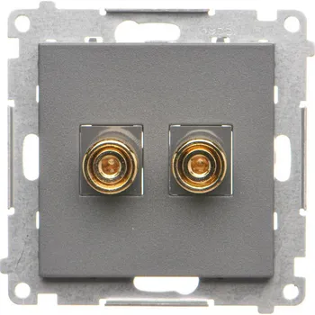 Elektrická zásuvka Zásuvka reproduktorová 1 násobná, Simon 55 TGL.01/116, grafitová