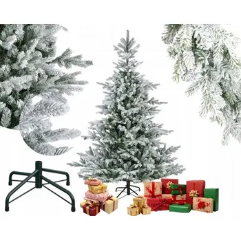 Vánoční stromek Umělý vánoční stromek JEDLE zasněžená 180 cm jako živý, hustý a elegantní