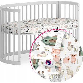 Prostěradlo Prostěradlo oválné 125x75 s gumičkou pro rozvojovou postýlku Bavlna Barvy