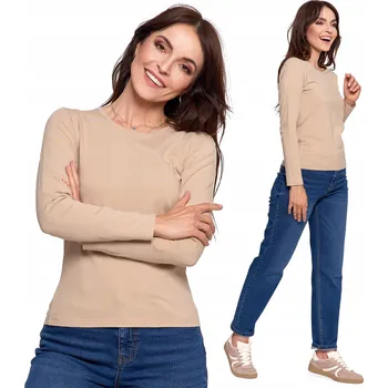 Dámské tričko HLADKÁ DÁMSKÁ BLŮZA TRIČKO S DLOUHÝM RUKÁVEM, MÓDNÍ SPODNÍ TRIČKO MORAJ M