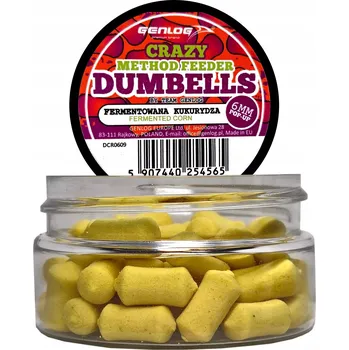 Boilies Crazy Dumbells Pop-Up GENLOG Kvašená Kukuřice 6mm 10g