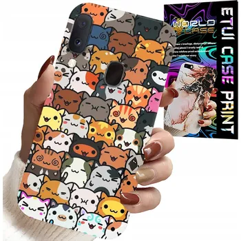 Pouzdro na mobilní telefon POUZDRO PRO SAMSUNG GALAXY A20E - ZADNÍ KRYT S POTISKEM ROZTOMILÝCH KOČEK, KOČKY, KRYT