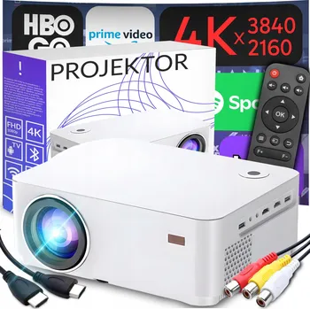Projektor Projektor Retoo LED 1920x1080 9000 lm Smart TV Wi-Fi Bluetooth bílý