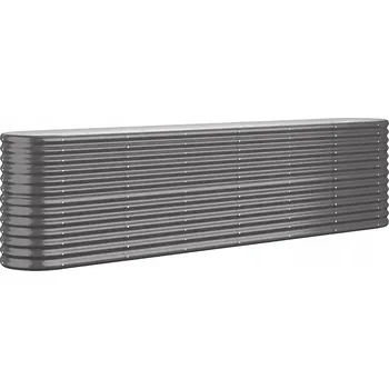 Květináč VidaXL šedý plast Květináč 260 cm x 40 x 68 cm