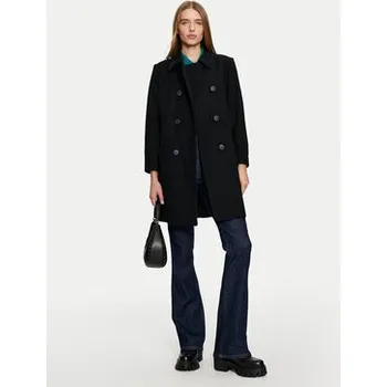 Dámský kabát United Colors Of Benetton Vlněný kabát 2O9VDN064 Černá Regular Fit 40