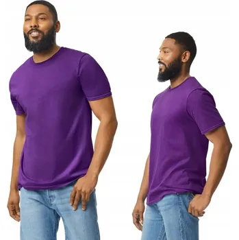 Pánské tričko Tričko Tričko Pánské Bavlna SOFTSTYLE Gildan GI64000 FIALOVÁ Fialová 4XL