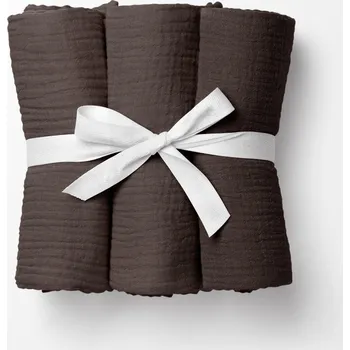 látková plena Mušelínová plena/dečka Nature MSN-069 Kakaově hnědá - ZVÝHODNĚNÁ SADA 3 KS 120x120 cm - Sada 3 ks