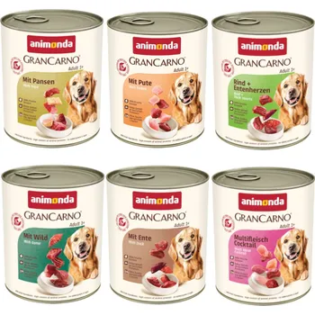 Krmivo pro psa 24x800g Animonda GranCarno Original Adult - mix 2 (6 druhů)