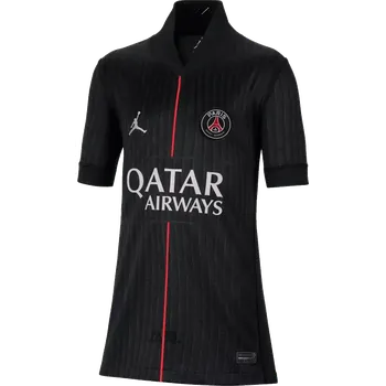 Dětský čtvrtý fotbalový dres Nike PSG 25/26 černý krátký rukáv