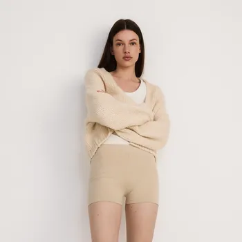 Dámské kraťasy Reserved - Cyklistické kraťasy s vysokým podílem bavlny - tělová - YH613-02X - YH613-02X-M