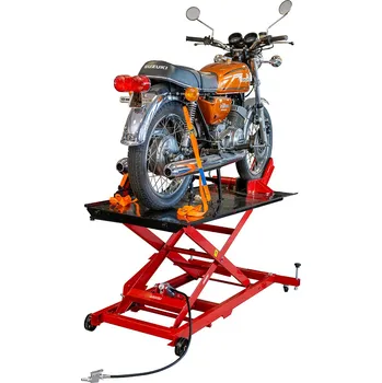 Nářadí na motocykly BIKETEC dílna zvedák/zdvihák s dvojitýM systémem zvedací PNEUrohožeCZNO-hydraulickýM plošinový do MOTO, stůl 1800X660mm do 450KG (BIKETEC dílna zvedák/zdvihák s dvojitýM systémem zvedací PNEUrohožeCZNO-hydraulickýM plošinový do MOTO, stůl 1800X660mm do)