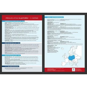Vlastivěda Přehled učiva vlastivědy pro 5. ročník - Přehledová tabulka učiva