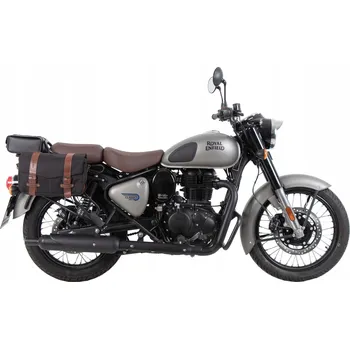 Nosič na motocykl a skútr Chromovaný boční nosič C-Bow pro motocykl Royal Enfield Classic 350 (2022